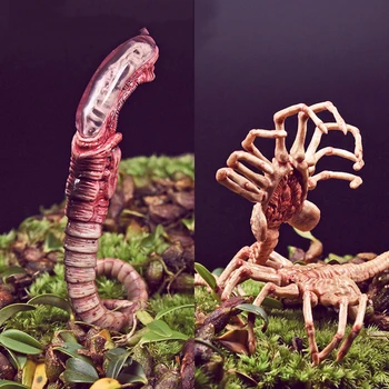 1/6 Scale Alien Xenomorph Alien Predator Chestburster Facehugger Model Alien Figure For 12 Inches Action Figure Predator Alien stylish alien vs predator shape key ring