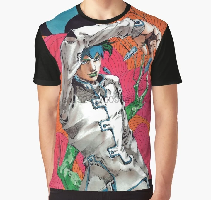 

All Over Print 3D Tshirt Men Funny T Shirt Kishibe Rohan JJBA Graphic T-Shirt