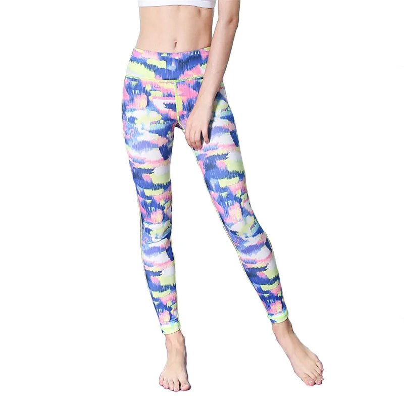 

Fitness Printed Sexy Yoga Pants Outdoor Running Women'S Tight-Fitting Leggings Quick-Drying Breathable Casual Sports Trousers