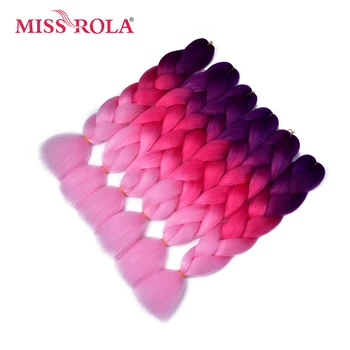 

Miss Rola 100g Ultra Jumbo Braiding Crochet Hair Extensions 1pc 89 Ombre Colors Synthetic Crochet Braids Hair Color