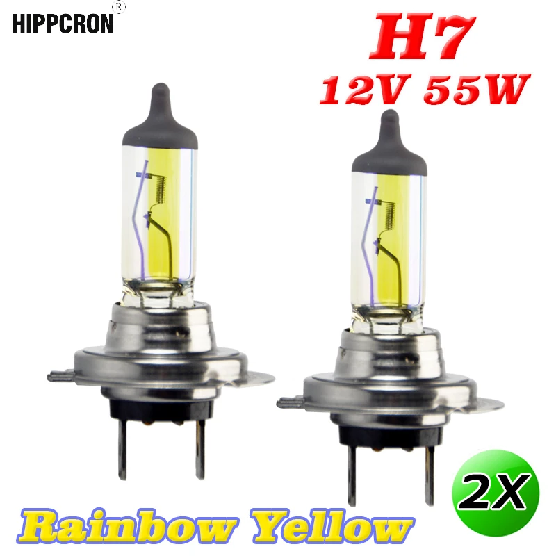 Hippcron H7 Halogen Bulb Rainbow (ION) Gold Yellow 3400K 12V 55W 1700Lm