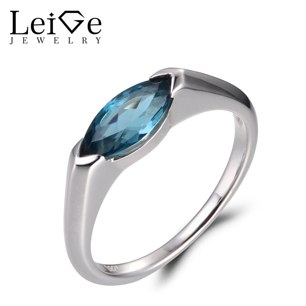 Украшения leige кольца из серебра 925 пробы с синим топазом|sterling silver ring|ring ringssilver ring |