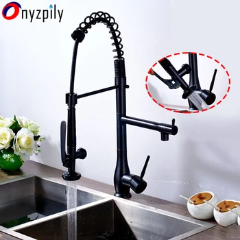 

Solid Brass Oil Rubbed Bronze Kitchen Faucet Hot&Cold Water Mixer Tap with Sharp Handle torneira