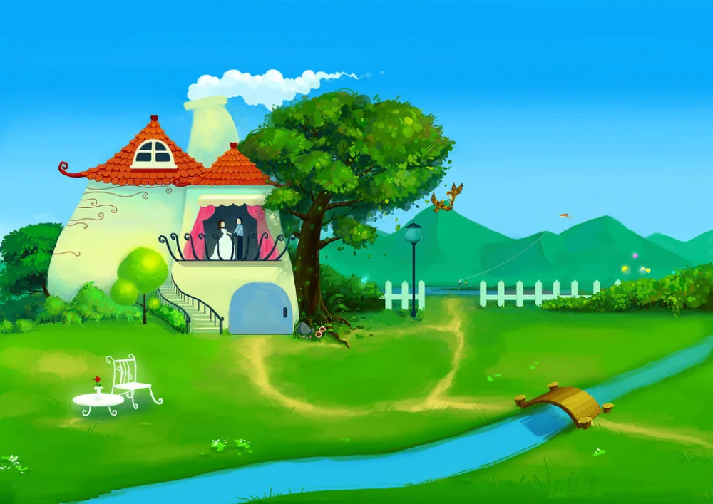 

Vinyl Custom Photography Backdrops Prop Digital Printed Fairy tale theme Photo Studio Background NTHU-73