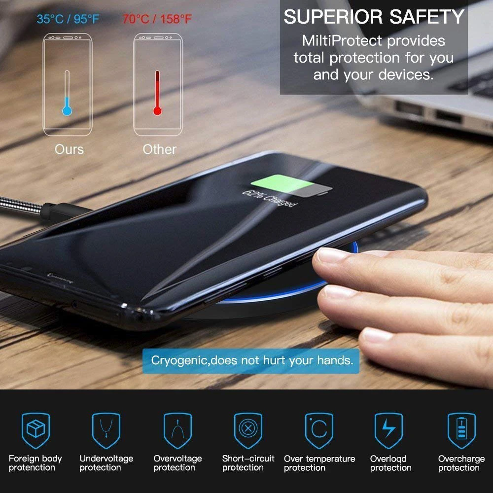 Беспроводное зарядное устройство NTONPOWER Qi для iPhone X Xs MAX XR 8 plus быстрая зарядка Samsung S8