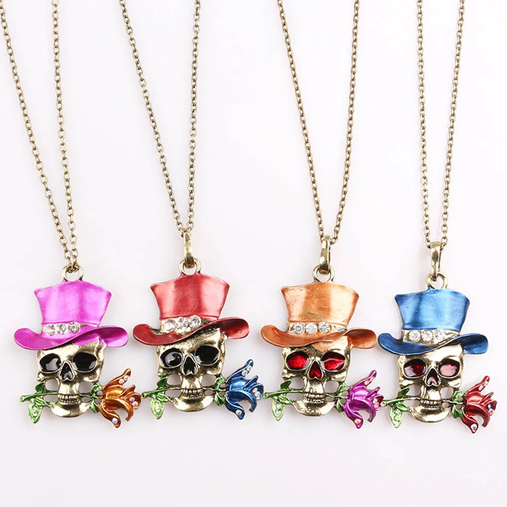 Buy New Fashion Vintage Skeleton Pendant Necklace