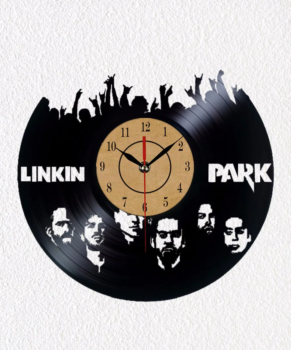 Таймер Linkin Park Виниловая пластинка настенные часы-получить уникальный гараж Настенный декор-идеи подарков для мальчиков и девочек-рок Уникальный Современное искусство