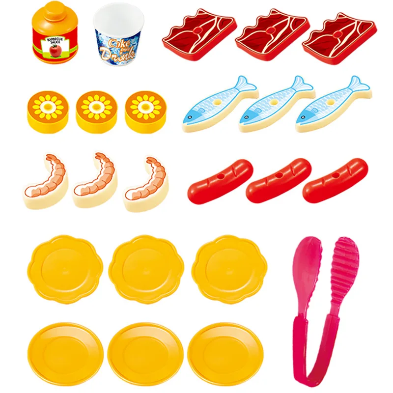 Beiens-Mini-Barbecue-Trolley-Car-Children-Simulation-Lighting-Pretend-Play-Tableware-Kitchen-Toys-Best-Gifts-For