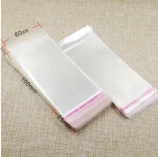 

DIY Earring Card Opp Bags Only 100pcs 6x10+4cm DIY Bags Custom Logo Cost more Gift Clear Bags