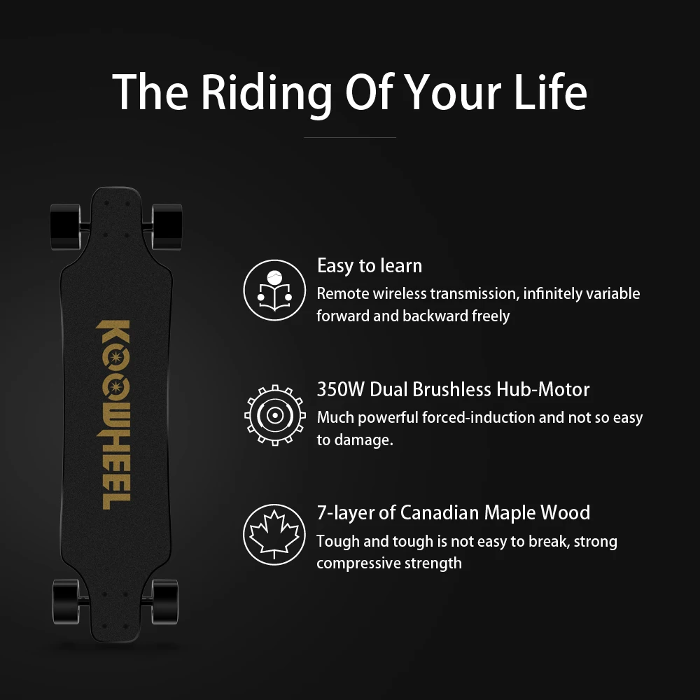 KOOWHEEL Электрический скейтборд Ховерборд 2 го Поколения Высокая
