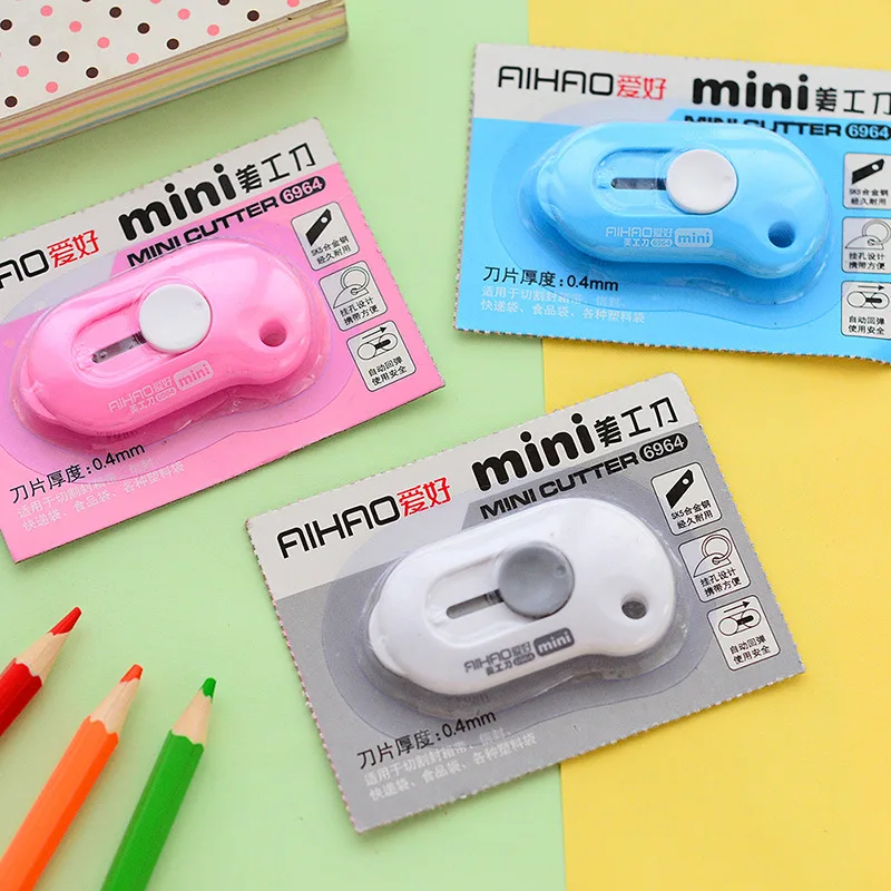 

Mini Color Utility Knife Box Cutter Letter Paper Knives DIY Cute Kawaii Art Craft Stationery Knife Office School Supplies