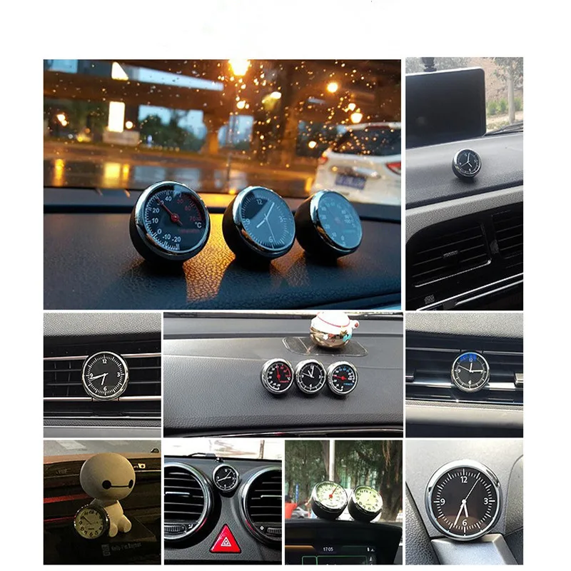 

Mini Car Automobile Digital Clock Auto Watch Automotive Thermometer Hygrometer Decoration Ornament Clock In Car Accessories