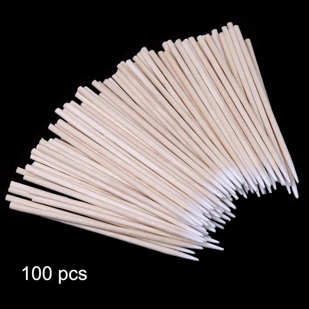 

Free Shipping 100Pcs Cotton Disposable Stick Accessory set Tool for AirPods Earphone Phone Charge Port
