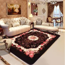 Европейский стиль, чайные ковры для гостиной, розы, романтический цветок, домашний большой ковер, супер мягкий и противоскользящий коричневый ковер для спальни