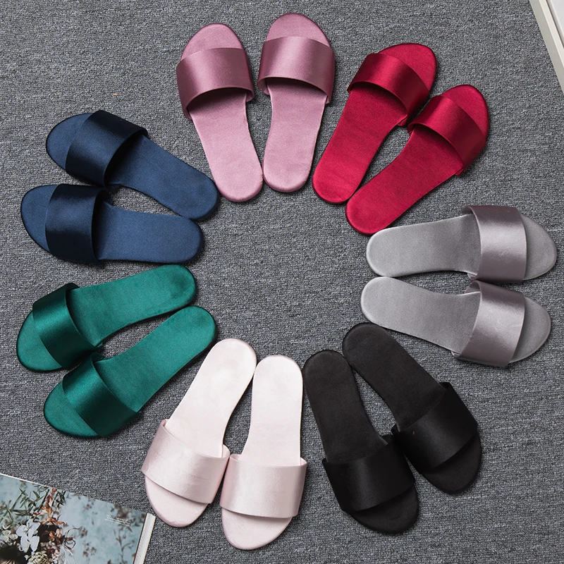 Wedding Party Lady Shoes Bride Bridesmaid Dressing Gown Slippers Solid