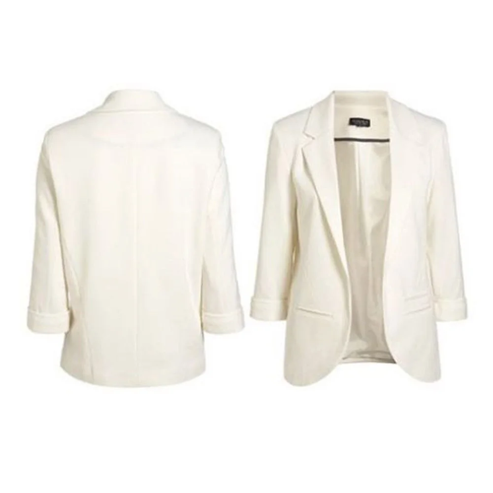 

Women Candy Color Slim Fit Stylish 3/4 Sleeves Suit Jacket Coat Tops GDD99