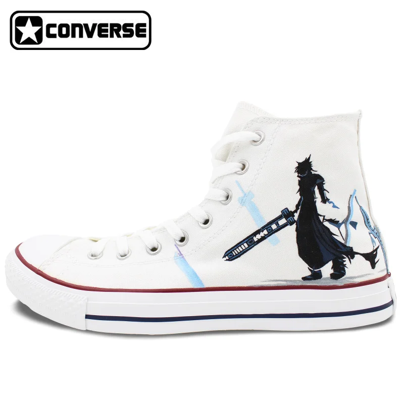 Prix pour Blanc Converse Chuck Taylor Hommes Femmes Chaussures Personnalisé de Final Fantasy Conception Peinte à la main Top Sneakers Homme Femme Prix pour Blanc Converse Chuck Taylor Hommes Femmes Chaussures Personnalisé de Final Fantasy Conception Peinte à la main Top Sneakers Homme Femme