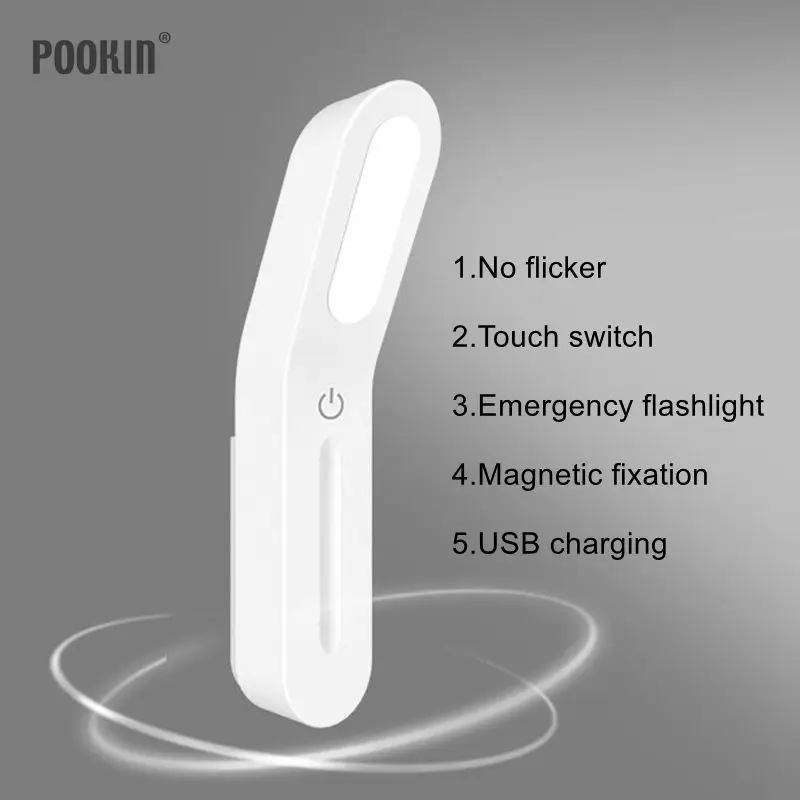 

New Creative LED Multifunction Touch dimming Intelligent Lamp Portable Rechargeable 5W Natural Light Night Light