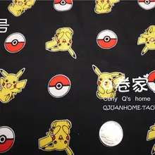 Пикачу вязанная хлопковая ткань для шитья «сделай сам» ручной работы мальчик девочка детская одежда рубашка 50*160 см