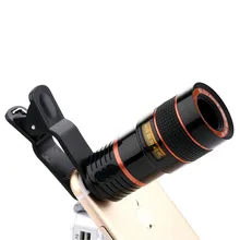 Портативный 8x зум Оптический Телефон телескоп мобильный телефон длиннофокусный объектив клип для iPhone Samsung HTC Huawei LG sony