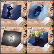  Mairuige Luxury Printing Stylish Art Cat black Customized Support Comfort Optal Laser Non Slip PC Mouse Pad 18x22cm 20x25cm 