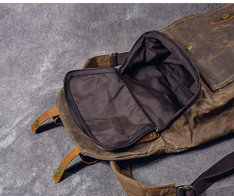 Для мужчин супер большой ёмкость рюкзак масло воск холст коровьей ручной работы Винтаж 17 дюймов ноутбук туристический рюкзак mochila hombre