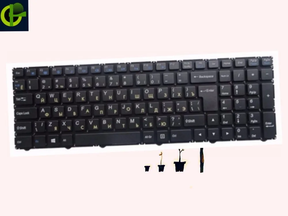 

Russian Keyboard for DNS R6-80-WA500-281-1D MP-12G53SU-430 MP-13M16SU-430 6-79-WA50SH0K-280-WD CLV-950-BCN CLV-950-C RU
