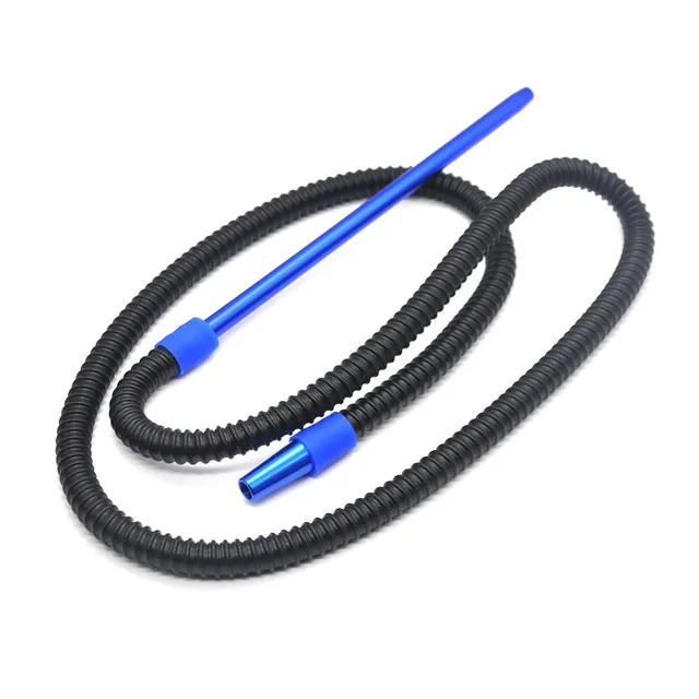 New Shisha Hookah Hose 1.5m Rubber Hose with 300mm Aluminum Alloy Stem