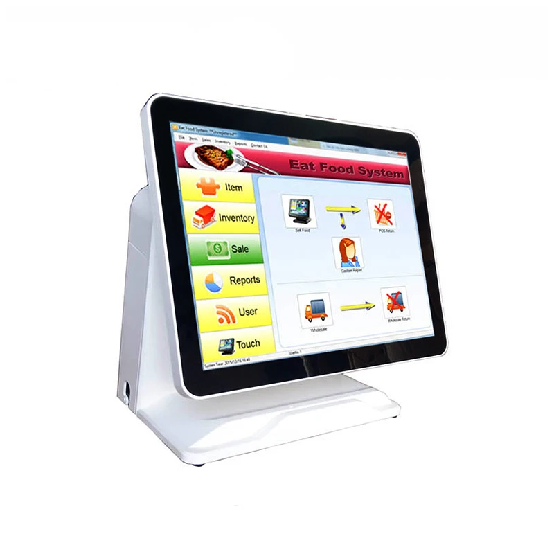 

Fashional model 15 inch Pure touch screen system /pos terminal cash register for fast-food restaurant