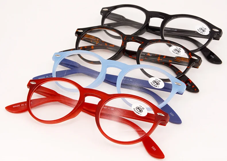 Модные круглые очки, оправа для женщин, Ретро стиль, красные, синие, черные очки для чтения, мужские винтажные ультралегкие очки с диоптрием+ 1,5