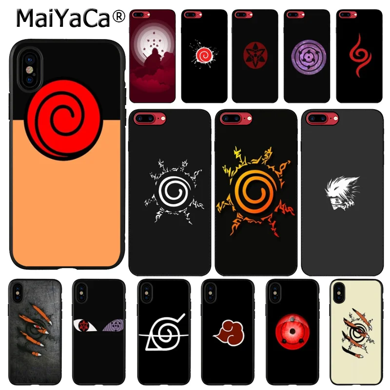 

MaiYaCa Anime naruto logo Custom Photo Soft Phone Case for iPhone X XS MAX 6 6S 7 7plus 8 8Plus 5 5S XR