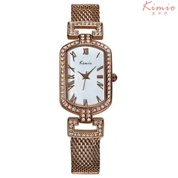 Kimio известный бренд часы для женщин розовое золото Модный женский браслет часы аналоговые наручные часы для женщин Relojes Mujer 2016 clcok