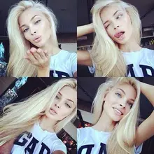 8A Hot virgin brazilian full lace human hair wigs with baby hair for black women blonde Lace Front wig #613 color