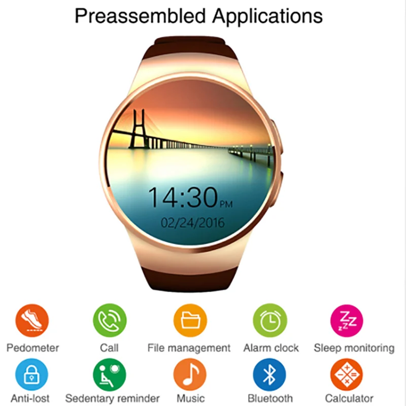 

Fashion Smart Watch Heart Rate Monitor Call 16G Card Wristband for IOS Android Bluetooth Women Men bracelet touch Screem Clock