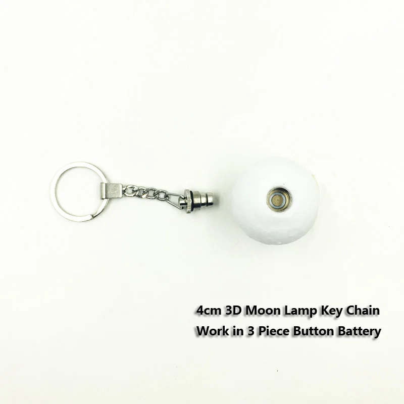 Creative 3D Print Moon Lamp Changeable Key Chain Night Light Colorful Key Holder Bag Pendant Fairy Romantic Keychain Light Gift (5)