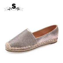 Шикарные женские лоферы; соломенная обувь на плоской подошве в рыбацком стиле; эспадрильи; Женская прогулочная обувь на плоской подошве; zapatos mujer; msw 0132