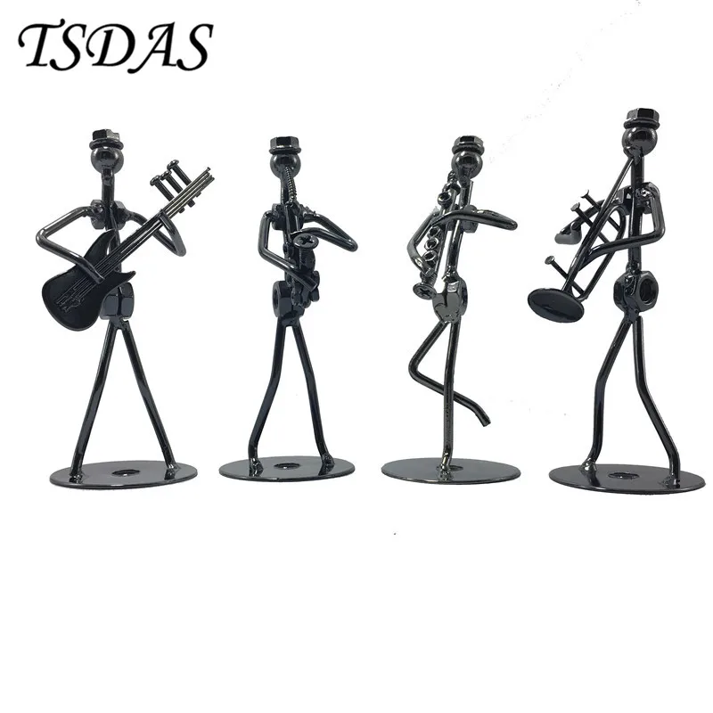 8pcs/set Metal Music Band Crafts Orchestral Vintage Musical Instrument