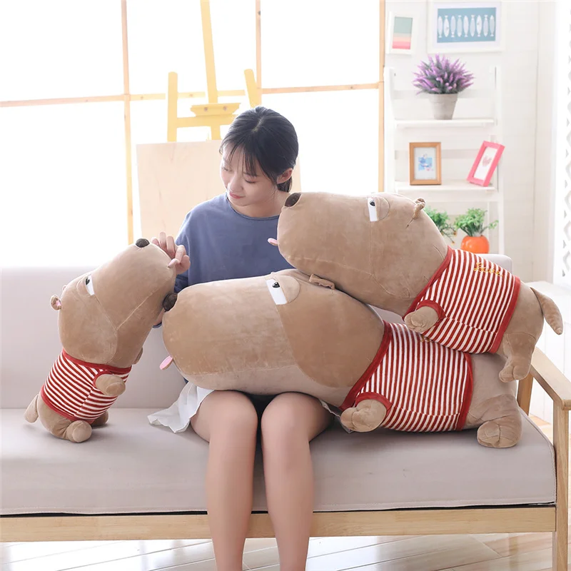 Plump Body Adorable Sleepy Dog Cushion Stuffed Doll Pillow For Kids