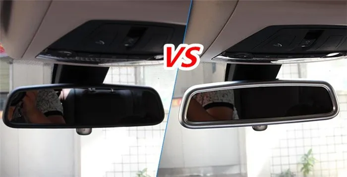 Chrome interior rearview mirror frame cover trim auto accessories ABS strip 3D sticker for BMW 3 series X1 X6 X5 (1)