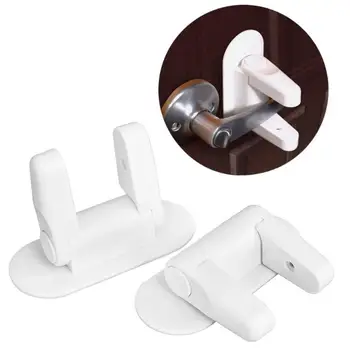 

2/4pcs Baby Safety Lock Door Lever Home Newborn Kids Children Protection Doors Handle Universal Adhesive Compatible Professional