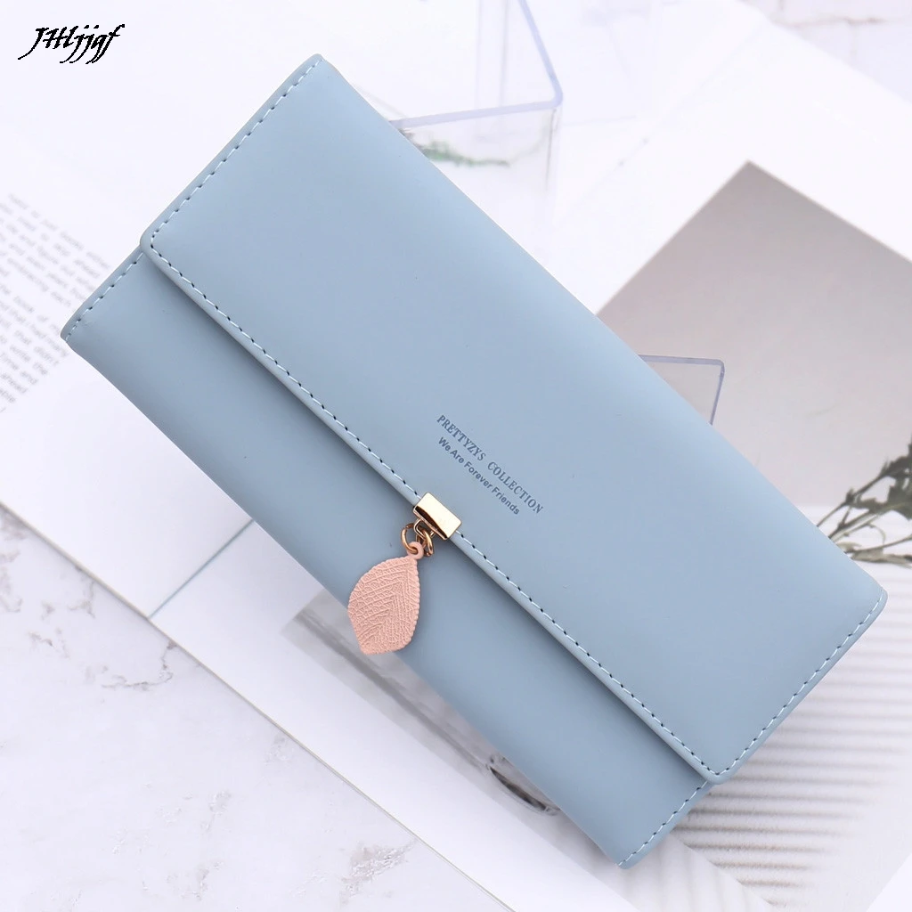 

Women Wallets Fashion Brand PU Leather Purse Long Wallet Student Card Holder Wallet Multi-function Folding Clutch Female Purse