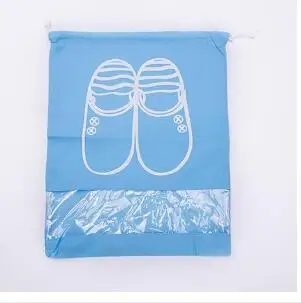 ETya Модный женский хит 1 шт. Высококачественная сумка для обуви 2 размера дорожный мешок для хранения портативный практичный мешок-Органайзер - Цвет: Светло-голубой