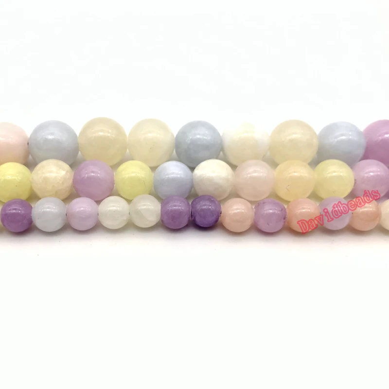 

Natural Stone mixed Colorful Chalcedony Beads Round Loose Beads 4mm 6mm 8mm 10mm 12mm For DIY Necklace Bracelet Jewelry Making
