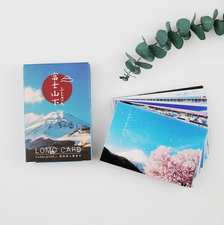 28 pcs/pack Under Mountain Fuji Mini Lomo Card Greeting Card Postcard