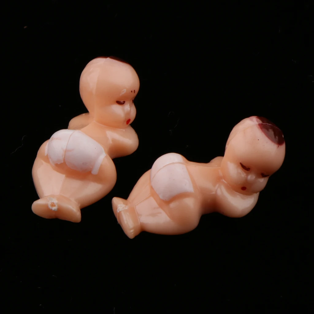 Pack of 50pcs Mini Plastic Newborn Sleeping Baby Dolls for Kids Party Baby Shower