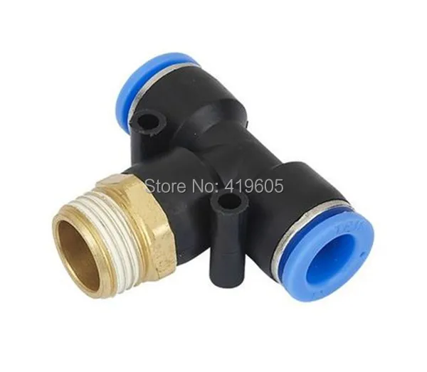 

Free shipping 10pcs Pneumatic fittings PB6-1 1/8" to two 6mm quick connector ,pneumatic connector