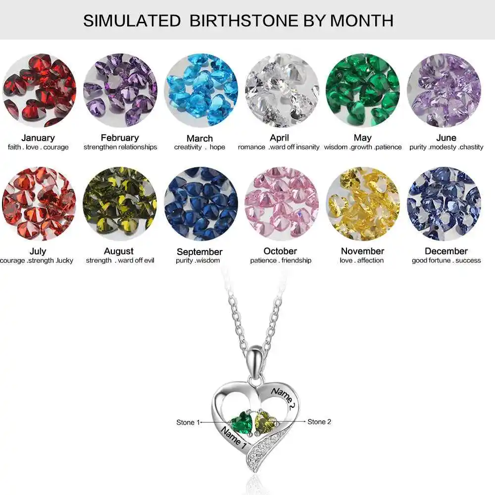 High Quality birthstone necklace