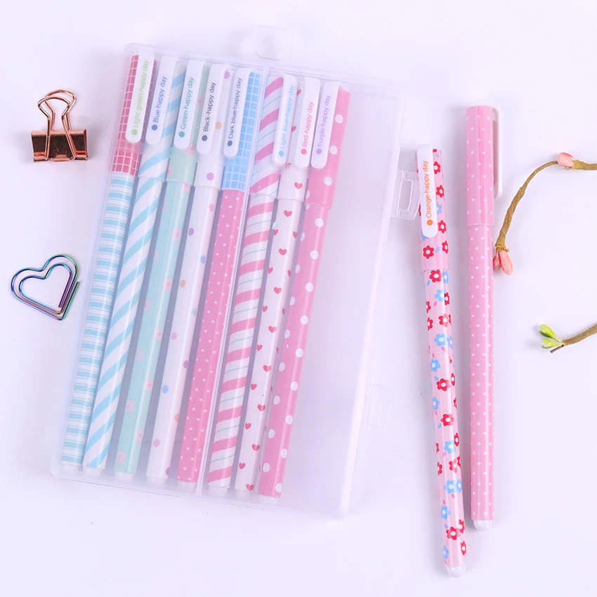 

10 Colors/Set Gel Pen 0.38mm Watercolor Pens for Student Choose Learning Essential Office Stationery Color Pen