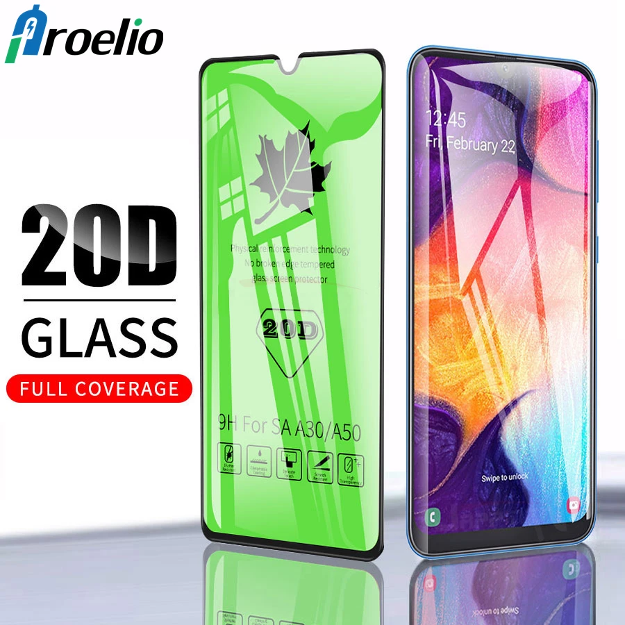 

Proelio 20D Full Cover Coverage Tempered Glass Flim For Samsung Galaxy A10 A20 A30 A40 A50 A70 A7 J6 2018 J4 J6 Plus A9 2018 M30