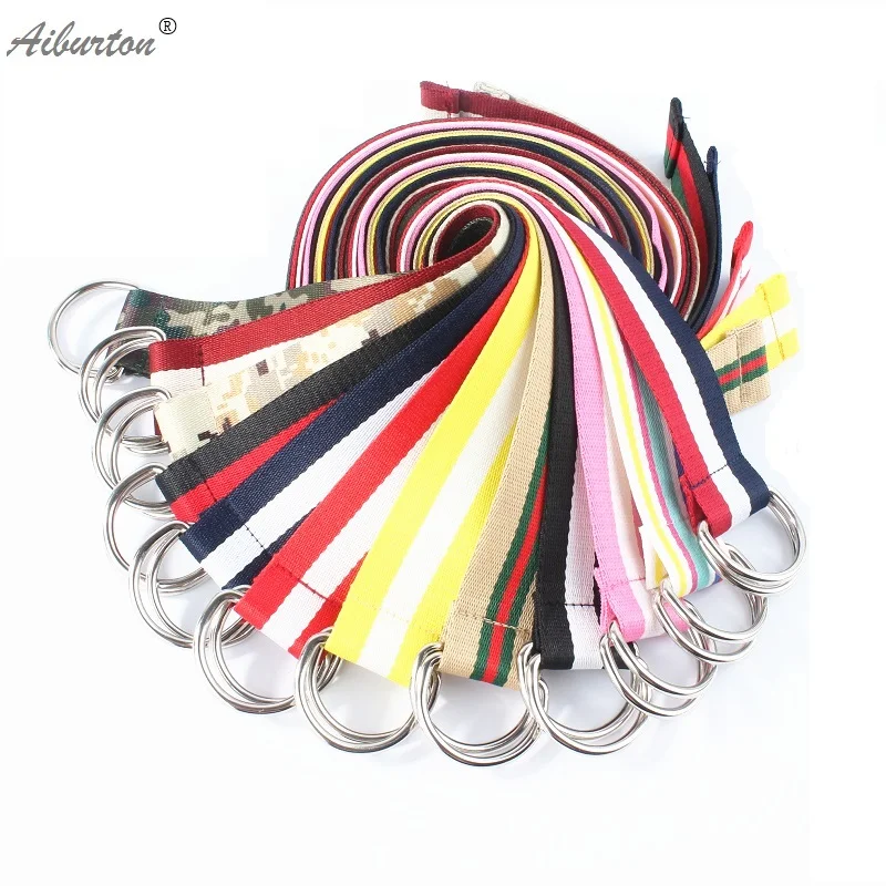 

Double Ring Buckle Women Belt Brand Man Nylon Belts Tactical Designer Belts Woman High Quality Casual Style